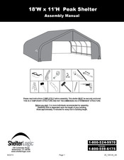 ShelterLogic 18'W x 11'H Peak Shelter Guide D'assemblage