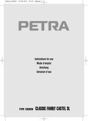 Petra 182626 Mode D'emploi