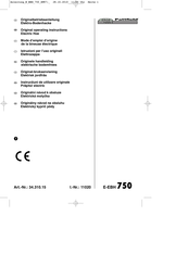 Ergo tools Pattfield E-EBH 750 Mode D'emploi D'origine