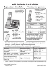 Uniden D2380 Série Guide D'utilisation