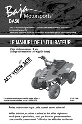 Baja motorsports BA50 Manuel De L'installateur