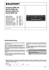 Blaupunkt Biarritz RDM 169 Instructions De Montage