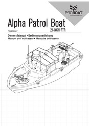 ProBoat Alpha Patrol Boat Manuel De L'utilisateur