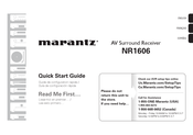 Marantz NR1606 Guide De Configuration Rapide