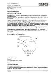 Jung FUS22UP Instructions D'utilisation