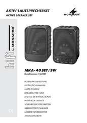 Monacor hifi MKA-40SET/SW Mode D'emploi