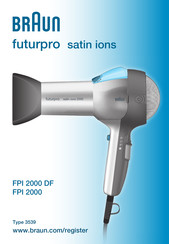 Braun futurpro satin ions FPI 2000 Mode D'emploi