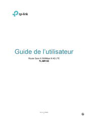 TP-Link TL-MR100 Guide De L'utilisateur