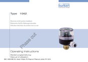 Burkert 1062 Manuel D'utilisation