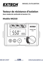 Extech Instruments MG310 Manuel D'utilisation