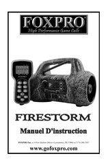 Foxpro FIRESTORM Manuel D'instructions