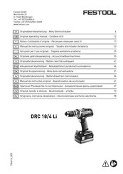 Festool DRC 18/4 Li Notice D'utilisation D'origine