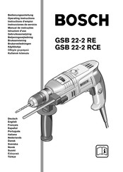 Bosch GSB 22-2 RE Instructions D'emploi