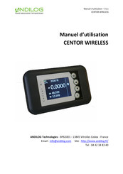 ANDILOG CENTOR WIRELESS Manuel D'utilisation