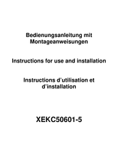 Xolid XEKC50601-5 Instructions D'utilisation Et D'installation