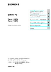 Siemens SIMATIC PC 670 Mode D'emploi