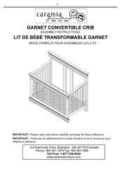 caramia furniture Garnet Mode D'emploi