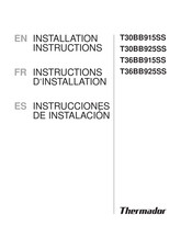 Thermador T36BB915SS Instructions D'installation