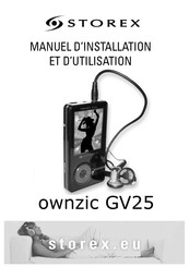 Storex ownzic GV25 Manuel D'installation Et D'utilisation