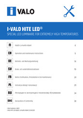I-VALO HITE LED Notice D'utilisation, D'installation Et De Maintenance