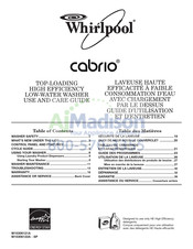 Whirlpool cabrio W10306121A Guide D'utilisation Et D'entretien