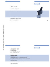 Burkert 6011 Manuel D'utilisation