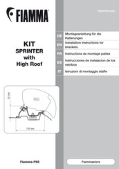 Fiamma KIT SPRINTER with High Roof Instructions De Montage