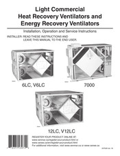 Venmar 6LC Instructions Pour L'installation, L'utilisation Et L'entretien