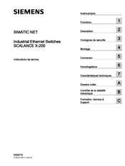 Siemens SIMATIC NET SCALANCE X216 Instructions De Service