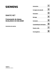 Siemens SIMATIC NET SCALANCE XC100-4OBR Instructions De Service