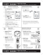 Clarity C4220+ Guide De Démarrage Rapide