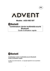 Advent ADE-KBC1BT Guide D'utilisation Rapide