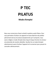 P Tec PILATUS Mode D'emploi