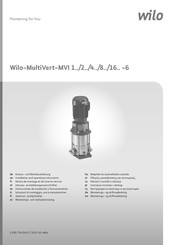 Wilo MultiVert-MVI 8-6 Notice De Montage Et De Mise En Service