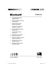 EINHELL TE-RS 40 E Mode D'emploi D'origine