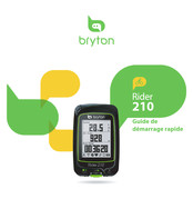 Bryton Rider 210 Guide De Démarrage Rapide