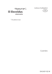 Electrolux ARTHUR MARTIN EKG 601102 W Notice D'utilisation