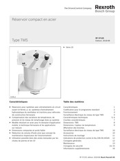 Bosch TMSN Description De Produit / Manuel D'installation