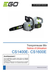 EGO CS1400E Notice D'utilisation