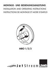 UWE JETStream MIRO 1 Instructions De Montage Et Mode D'emploi
