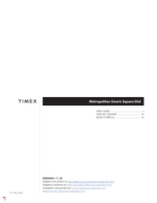 Timex Metropolitan Smart: Square Dial Mode D'emploi