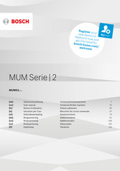 Bosch MUMS2 Série Notice D'utilisation