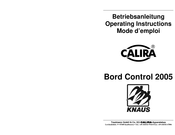 KNAUS Calira Bord Control 2005 Mode D'emploi
