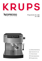 Krups Nespresso System Programatic Mode D'emploi