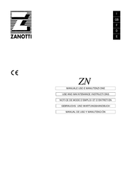 Zanotti ZN1 Notice De Mode D'emploi Et D'entretien