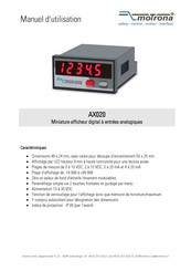 Motrona AX020 Manuel D'utilisation