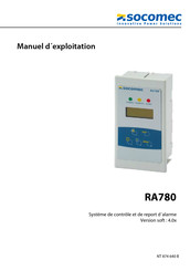 socomec RA780 Manuel D'exploitation