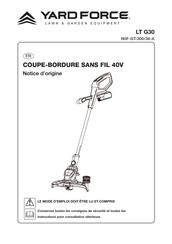 Yard force LT G30 Notice D'origine