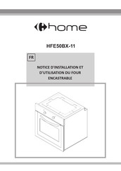 Carrefour Home HFE50BX-11 Notice D'installation Et D'utilisation