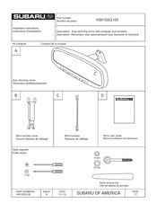 Subaru H501SSG100 Instructions D'installation